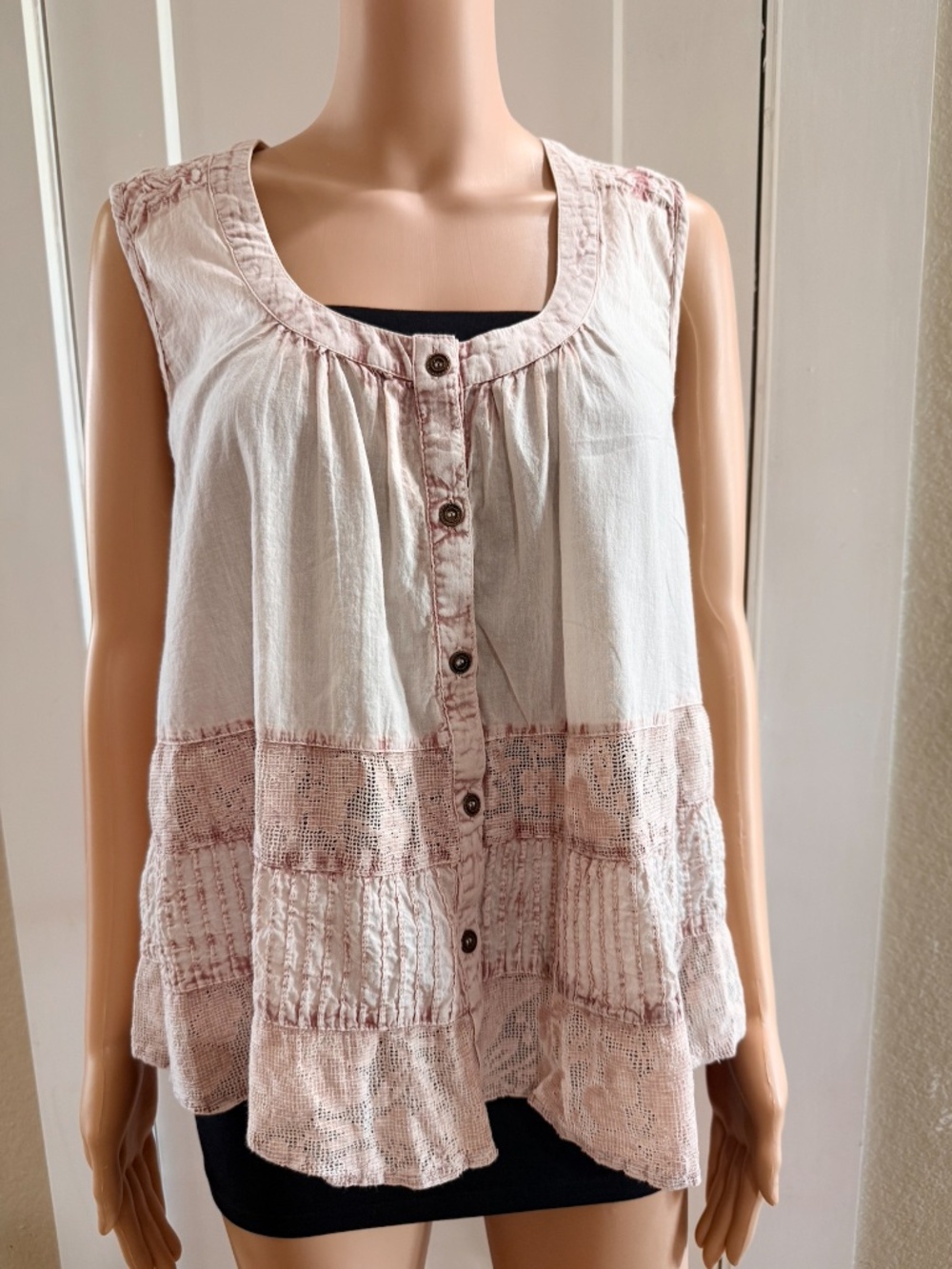 NWT Rachel Zoe Cream Sleeveless Top Size M